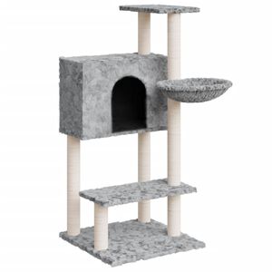vidaXL Kattenmeubel met sisal krabpalen 108,5 cm lichtgrijs