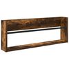 vidaXL Tijdschrift Rek met plank 2 pcs Gerookt eiken 80 x 12 x 30 cm