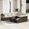 vidaXL Tuin Sofa Set met kussen 9 pcs Bruin poly rattan