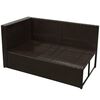 vidaXL 8-delige Loungeset met kussens poly rattan bruin