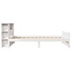 vidaXL Bed met boekenkast zonder matras grenenhout wit 90x200 cm