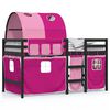 vidaXL Kinderhoogslaper met tunnel 80x200 cm massief grenenhout roze