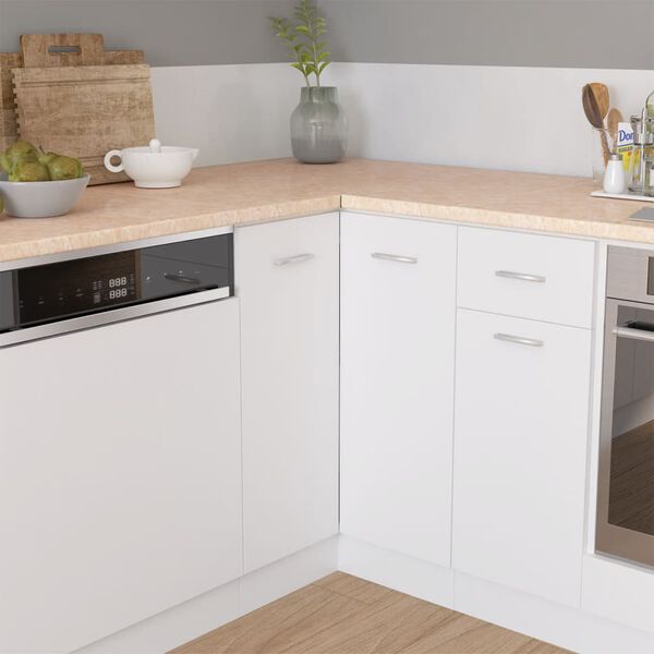 vidaXL Hoekaanrechtblad spaanplaat beige met marmertextuur