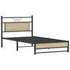 vidaXL Bedframe zonder matras hout sonoma eikenkleurig 100x190 cm