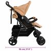 vidaXL Tweelingkinderwagen staal taupe