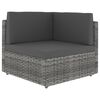 vidaXL 9-delige Loungeset poly rattan grijs