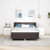 vidaXL Boxspringbed met matras Donkerbruin 140 x 190 cm Stof