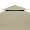 vidaXL Vervangend tentdoek prieel 310 g/m&sup2; 3x3 m beige