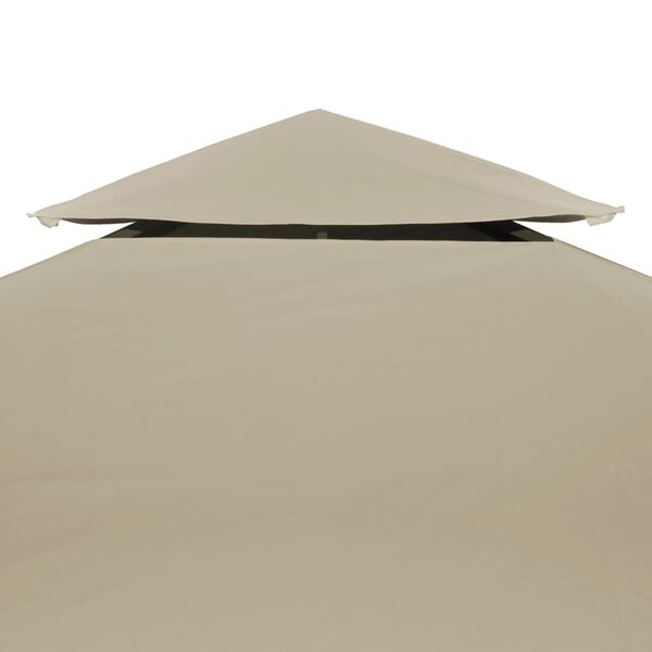vidaXL Vervangend tentdoek prieel 310 g/m&sup2; 3x3 m beige