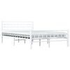 vidaXL Bedframe metaal wit 140x200 cm
