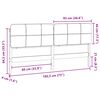 vidaXL Gestoffeerd hoofdbord met hoofdeinde Wit en Lichtgrijs 180 cm