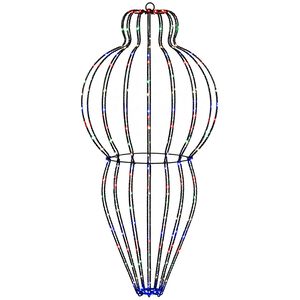 vidaXL Kerst Finial Licht 320 LED's Meerkleurig Dia. 40 x 75 cm