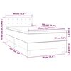 vidaXL Boxspring met matras fluweel donkerblauw 90x200 cm