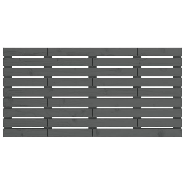 vidaXL Hoofdbord wandmontage 156x3x63 cm massief grenenhout grijs