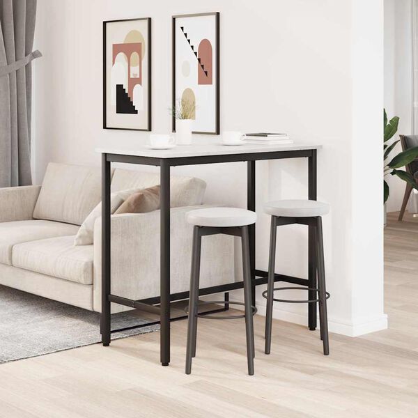 vidaXL Tafel Wit 100 x 50 x 91 cm Engineered hout en staal