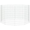 vidaXL Dierenverblijf 10 panelen 54x100 cm gegalvaniseerd ijzer