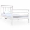 vidaXL Bedframe massief hout wit 90x190 cm
