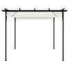 vidaXL Pergola met uitschuifbaar dak 3x3 m staal crémewit