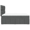 vidaXL Boxspring met matras stof donkergrijs 140x190 cm