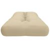 vidaXL Palletkussen 120x40x12 cm stof beige