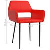 vidaXL Eetkamerstoelen 2 st kunstleer rood