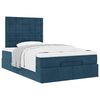 vidaXL Ottoman bed met matrassen 120x200cm fluweel donkerblauw