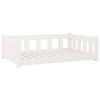 vidaXL Hondenmand 95,5x65,5x28 cm massief grenenhout wit