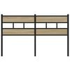 vidaXL Hoofdbord 140 cm ijzer en bewerkt hout sonoma eikenkleurig