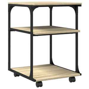 vidaXL Printerkastje 3-laags 43x48x64 cm bewerkt hout sonoma eiken