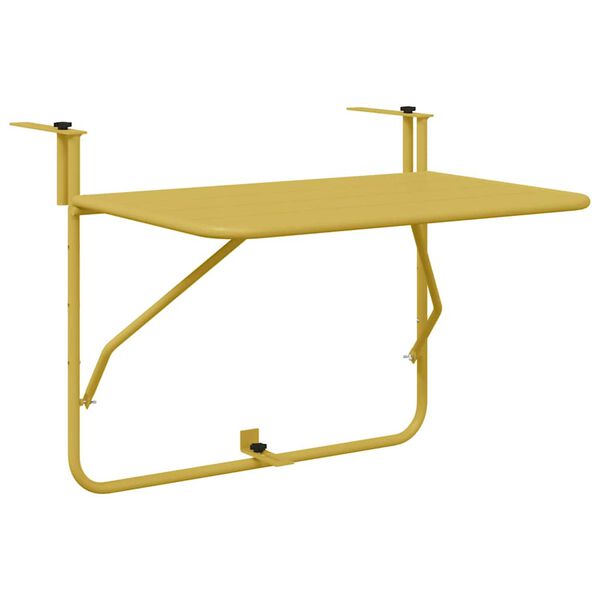 vidaXL Hangende Balkon Tafel Goud 60 x 39 x 65 cm Staal
