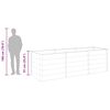 vidaXL Plantenbak verhoogd 300x100x91 cm HKC grijs