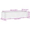 vidaXL Plantenbak 110x40x26,5 cm massief grenenhout wit