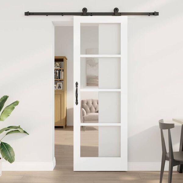 vidaXL Schuifdeur ORKDAL Wit en zwart 73,5 x 211 cm