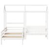 vidaXL Kinderbed met dak massief grenenhout wit 90x190 cm