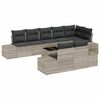 vidaXL Tuinbankenset 9 st Lichtgrijs Poly riet