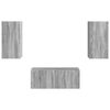 vidaXL Tv-meubelset Wandgemonteerd 2 pcs Grijs Sonoma Bewerkt hout