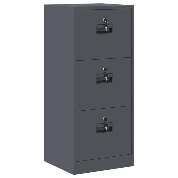 vidaXL Bestandenkast Antraciet 45,5 x 42 x 106,5 cm Koudgewalst Staal