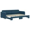 vidaXL Slaapbank met onderschuifbed 80x200 cm fluweel blauw