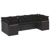 vidaXL Patio Sofa Set 7-zits Black