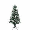 vidaXL Kunstkerstboom Groen 150 cm PVC en Staal en Kunststof