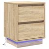 vidaXL Nachtkastje Sonoma Eiken 39 x 34,5 x 50 cm Bewerkt hout
