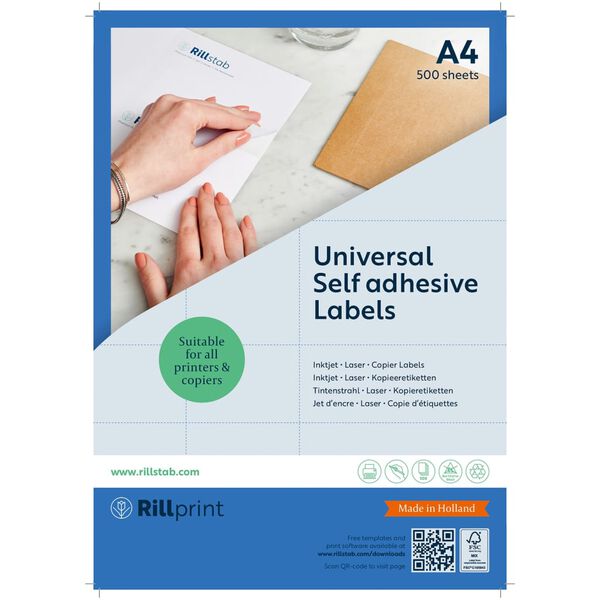 rillprint Etiketten 105x148 mm 500 vellen wit