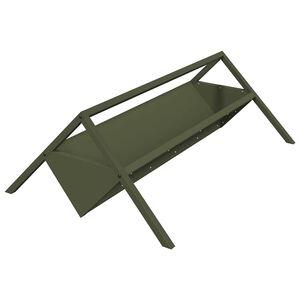 vidaXL Voederbak voor vee Olijfgroen 111 x 76 x 38 cm 10 kg