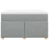 vidaXL Boxspring met matras stof lichtgrijs 120x190 cm
