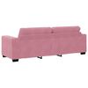 vidaXL | 3-Zits Sofa | met kussen Roze Fluweel