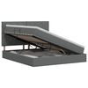 vidaXL Opslag bed met matras met opslag Donkergrijs 140 x 200 cm Stof