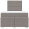 vidaXL Boxspring met matras stof taupe 120x190 cm