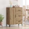 vidaXL Dressoir met lade Artisan Eiken 69,5 x 34 x 90 cm Bewerkt hout