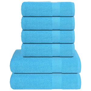 vidaXL 6-delige Handdoekenset FROGN 360 g/m&sup2; turquoise