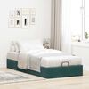 vidaXL Bedframe zonder matras 90x190 cm fluweel donkergroen